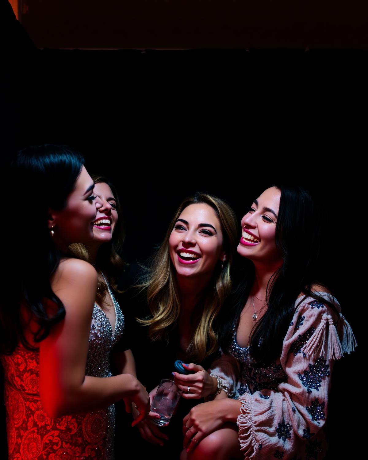 Guests laughing in photo booth