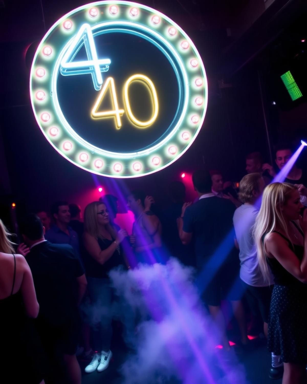 40th birthday marquee